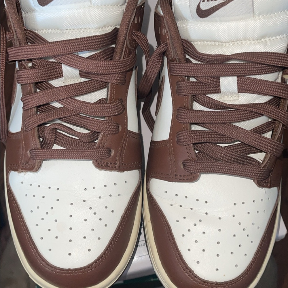 Nike Men's Chocolate Brown and White Sneakers